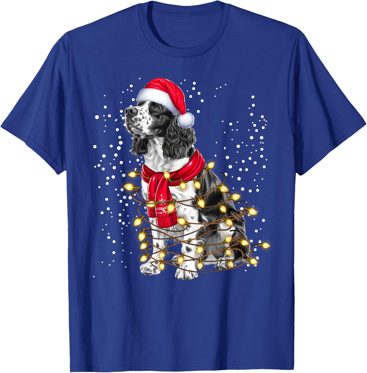 English Springer Spaniel dog Ugly Christmas Dog Xmas T-Shirt - T-Shirt | Royal