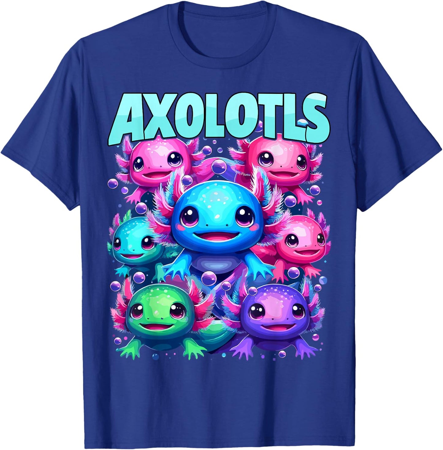 Axolotl Kawaii Funny Axolotls Animals T-Shirt - T-Shirt | Royal