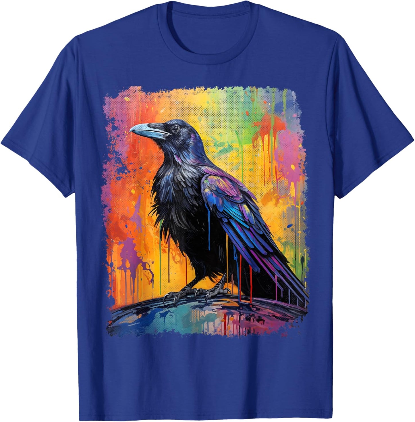 A Crow Graphic Rainbow T-Shirt - T-Shirt | Royal