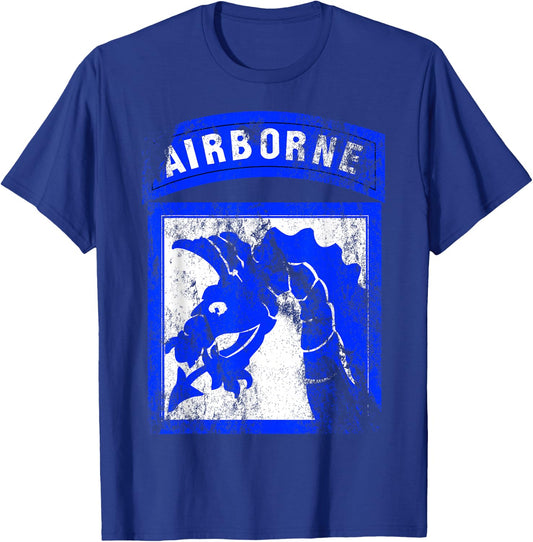 18th Airborne Corps Patch - XVIII ABN Corps Vintage Look T-Shirt - T-Shirt | Royal
