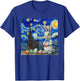 Easter Bunny Happy Easter Eggs Van Gogh Starry Night T-Shirt - T-Shirt | Royal