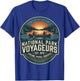 National Park Voyageurs Retro Sunset Canoe Paddling Badge T-Shirt - T-Shirt | Royal