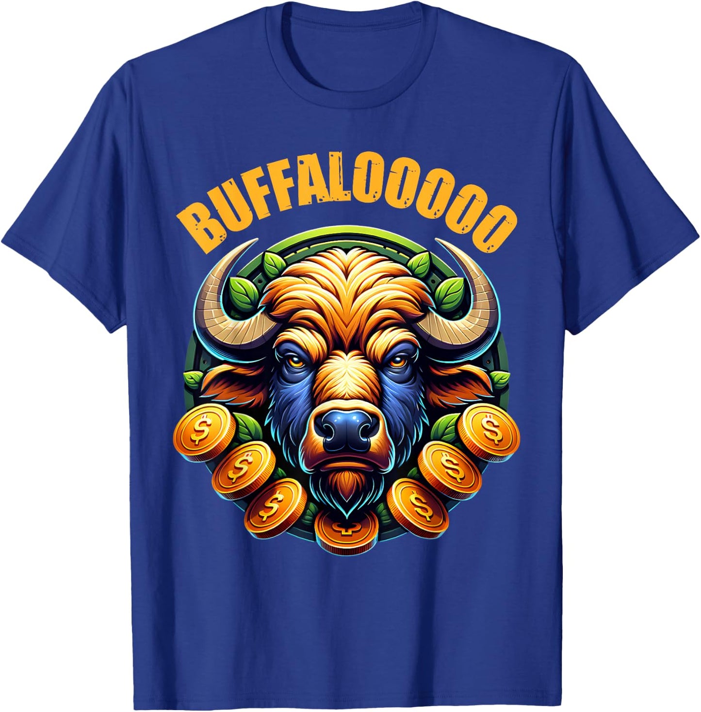 Lucky Buffalo Casino Slot Machine BUFFALOOOOO Gambling T-Shirt - T-Shirt | Royal