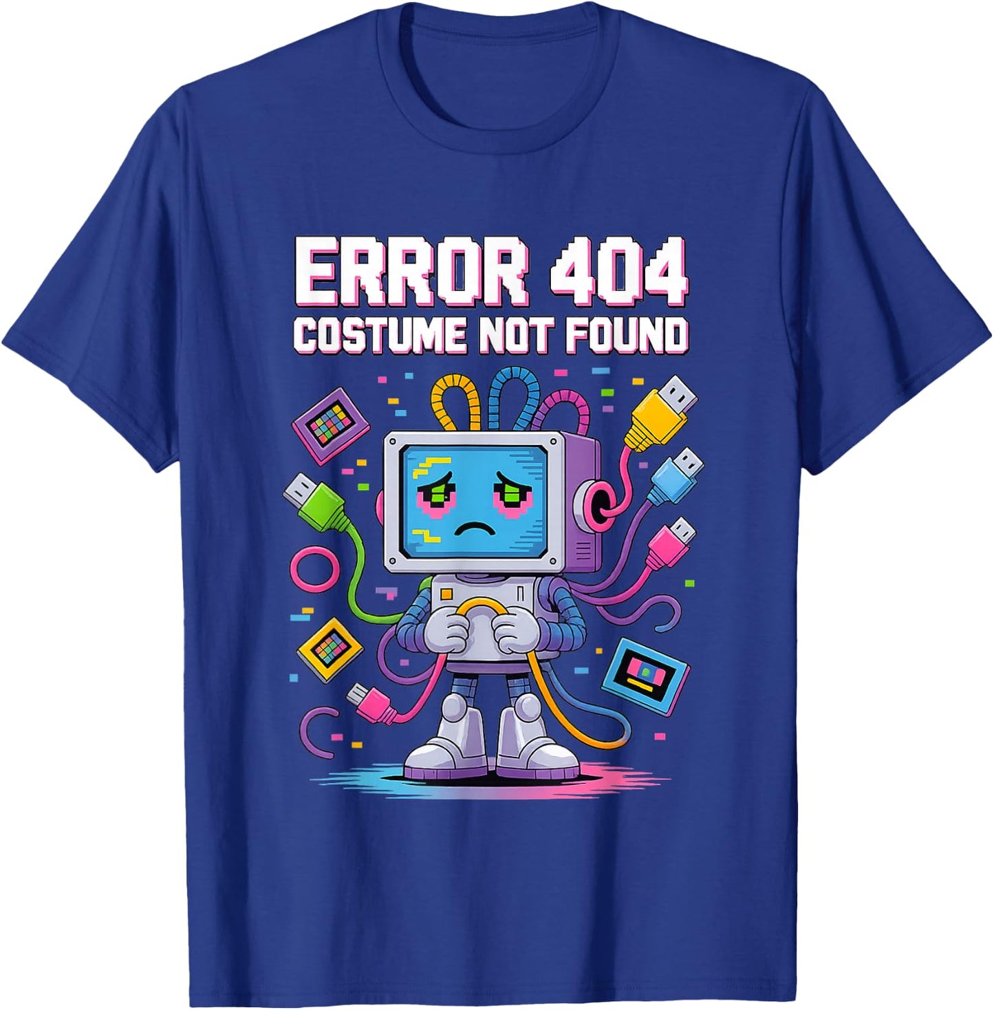 Mistake 404 Costume Not Found Funny Geek Halloween Matching T-Shirt - T-Shirt | Royal