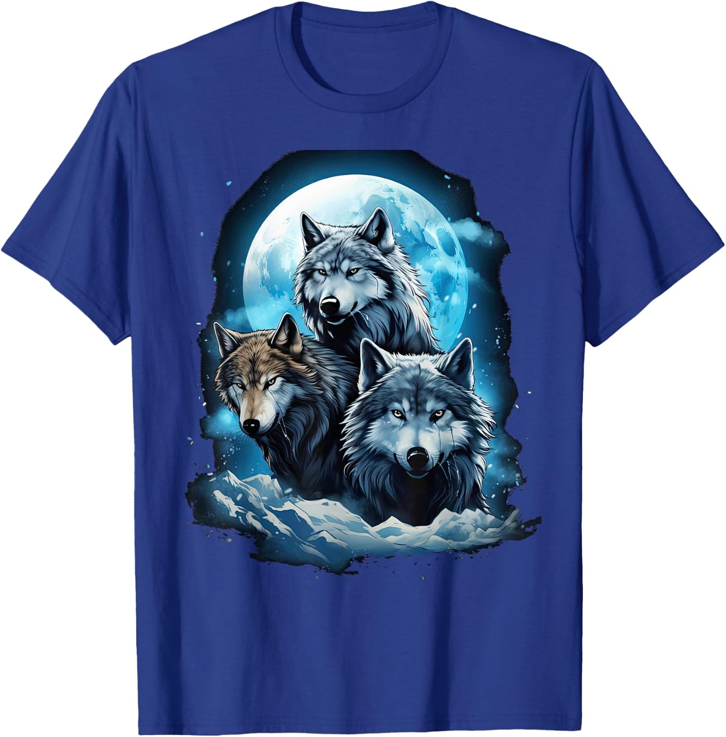 Wolves Howling Before the Moon Wolf Wild Animals , black T-Shirt - T-Shirt | Royal