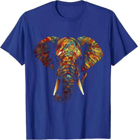 Elephant Animal Colourful Animal Lover Art Elephant T-Shirt - T-Shirt | Royal
