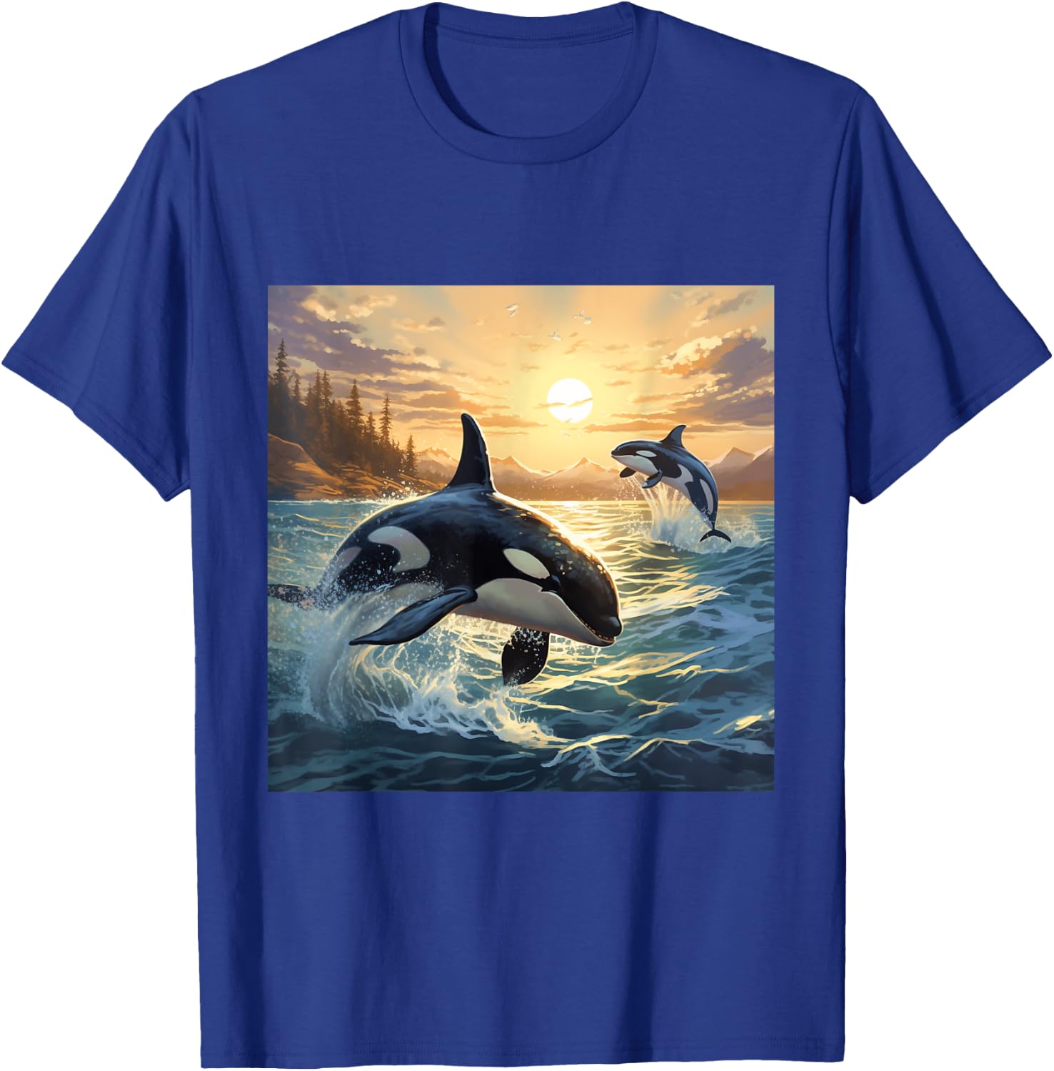 Killer Whale Orca Majestic Gift Men Boys Kids Girls Women T-Shirt - T-Shirt | Royal