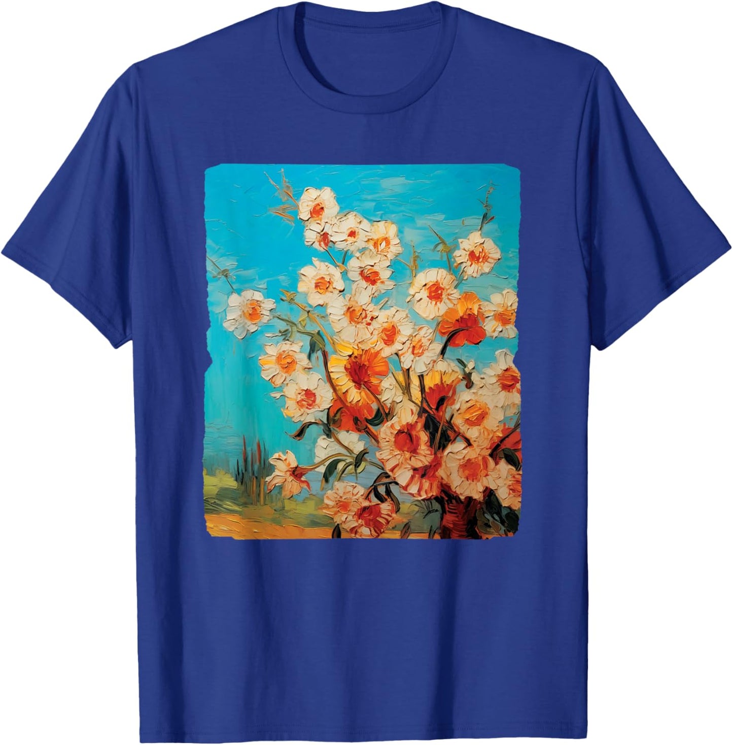 Van Gogh's Artistic Almond Blossom Starry Night T-Shirt - T-Shirt | Royal