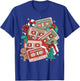 Retro Christmas Music Cassette Tapes Music Teacher Musician T-Shirt - T-Shirt | Royal