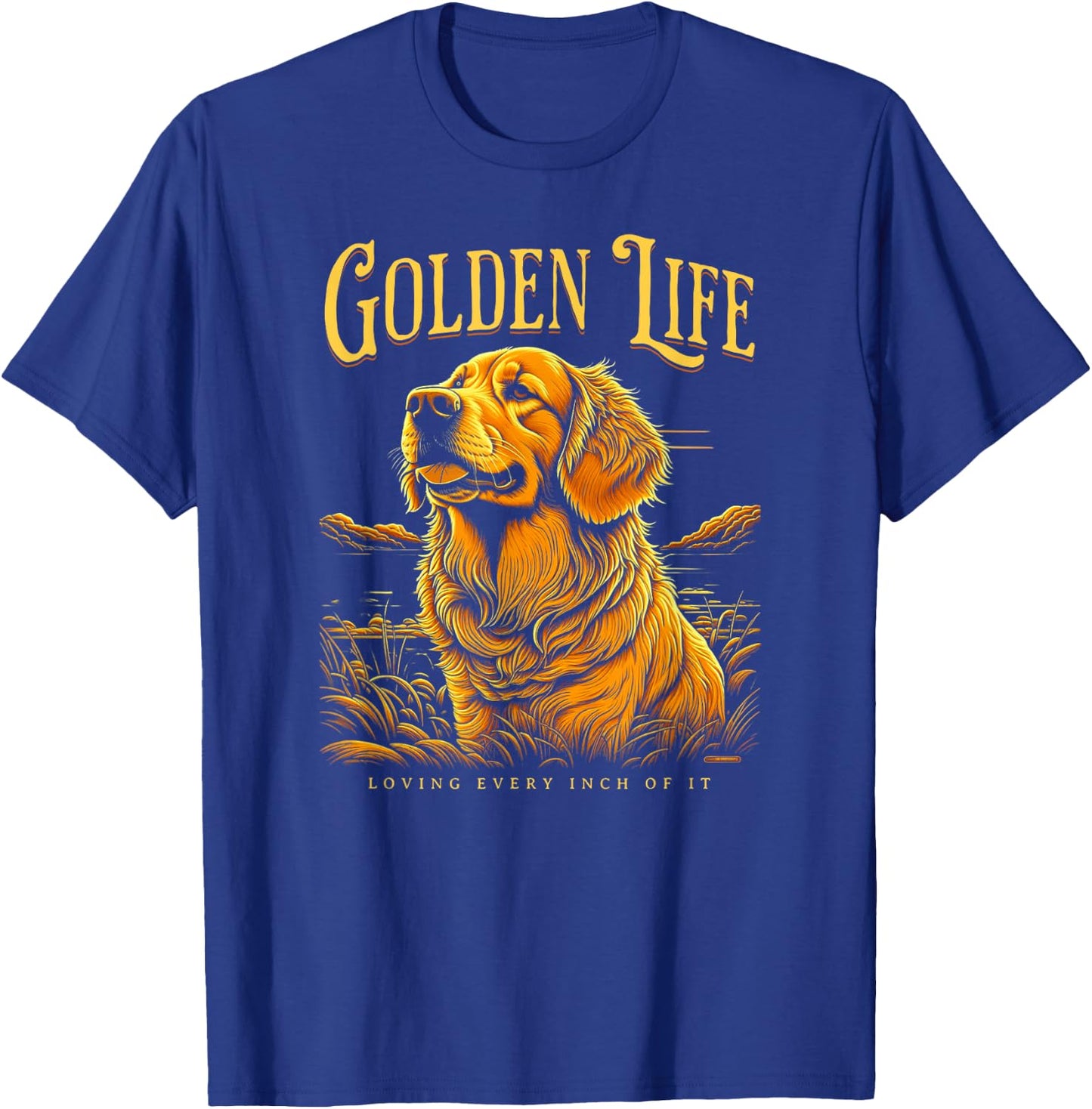 Life is golden Golden Retriever dog Lover Golden Life T-Shirt - T-Shirt | Royal