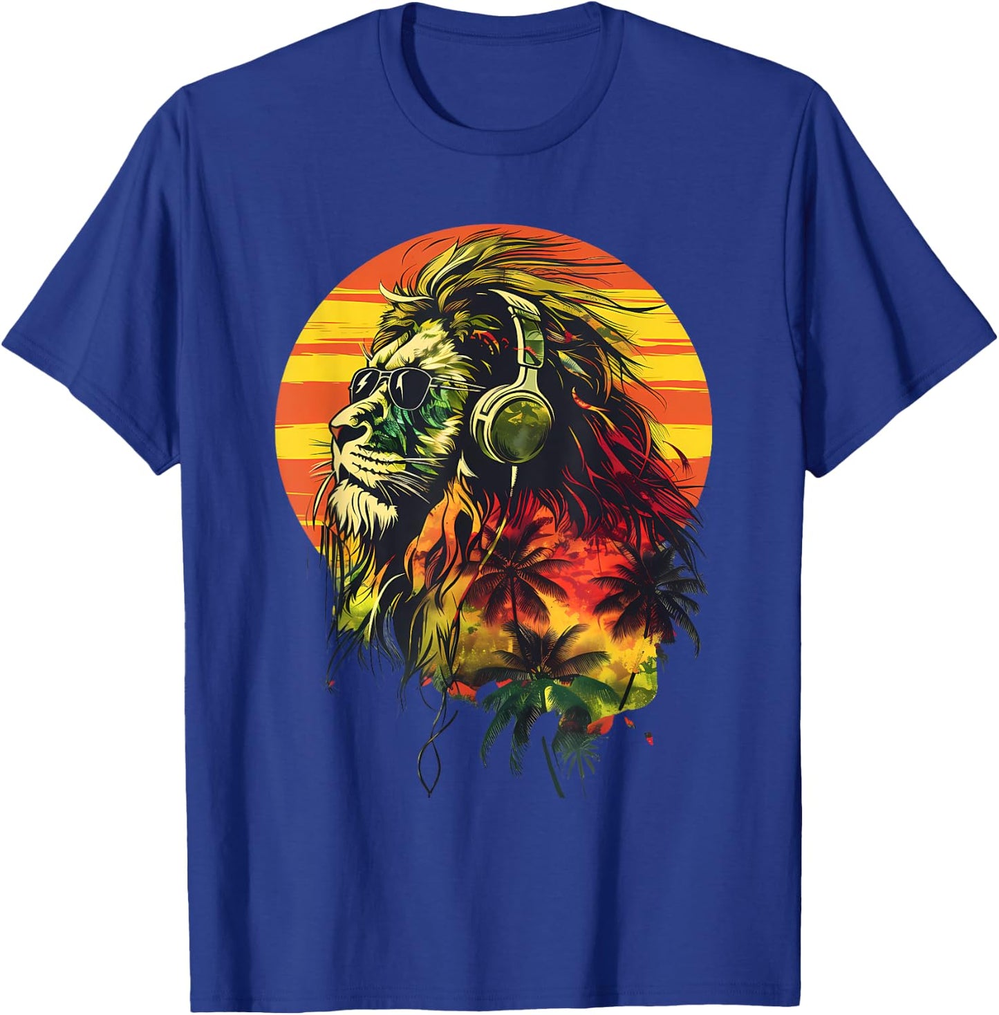 Rasta Reggae Lion Rasta Roots Lion Of Judah Reggae Music T-Shirt - T-Shirt | Royal