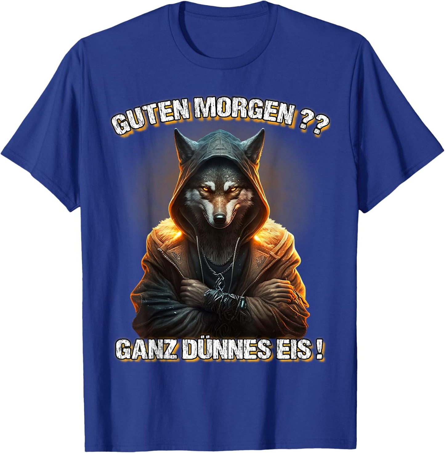 Guten Morgen? Ganz Dünnes Eis! Lustiges Wolf Kaffee T-Shirt - T-Shirt | Royal