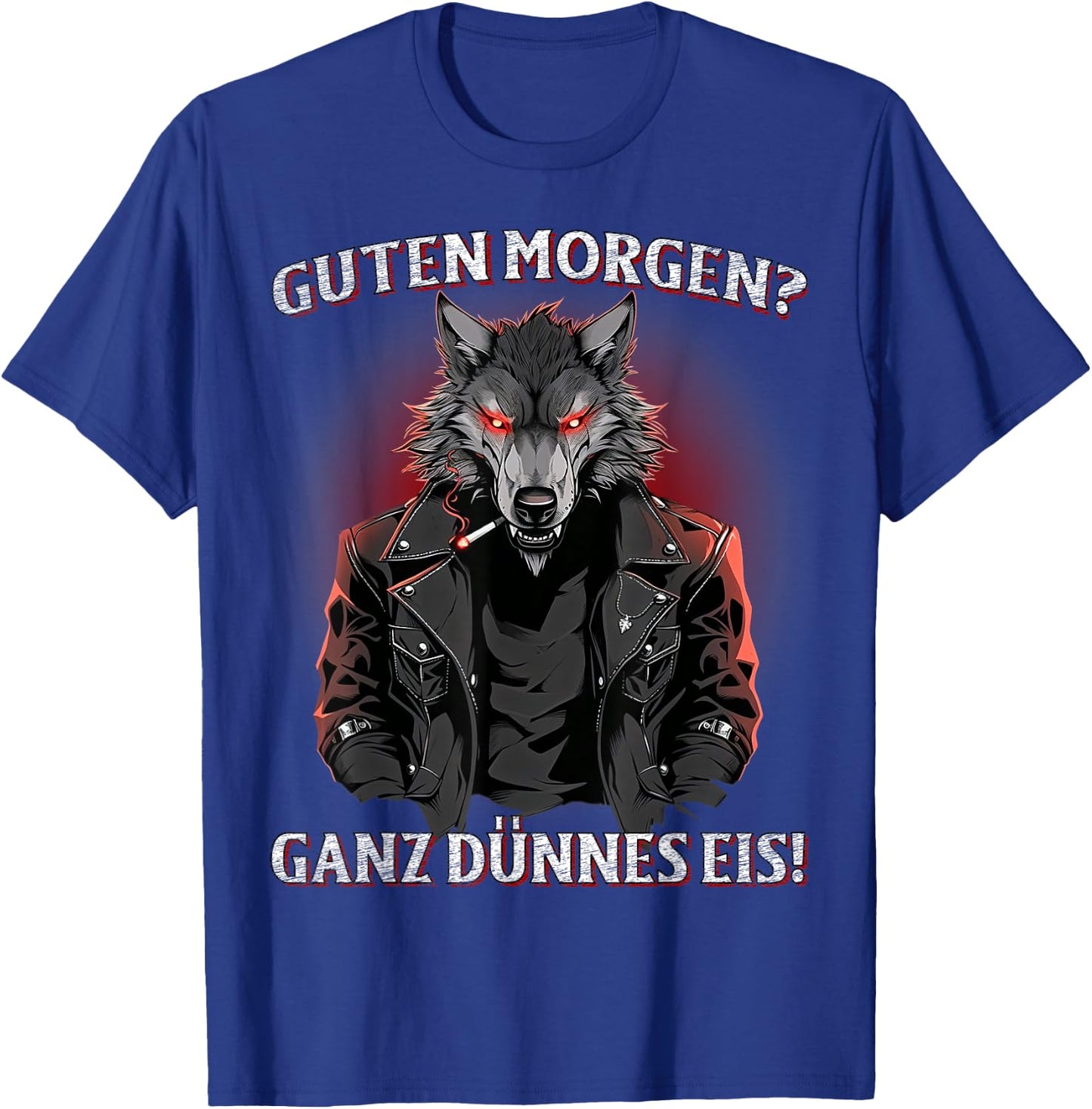Guten Morgen? Ganz Dünnes Eis! Lustiges Wolf Kaffee T-Shirt - T-Shirt | Royal