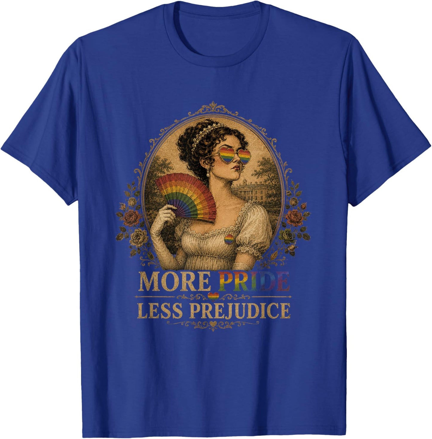 More Pride Less Prejudice Pride Month LGBTQ Meme Face T-Shirt - T-Shirt | Royal