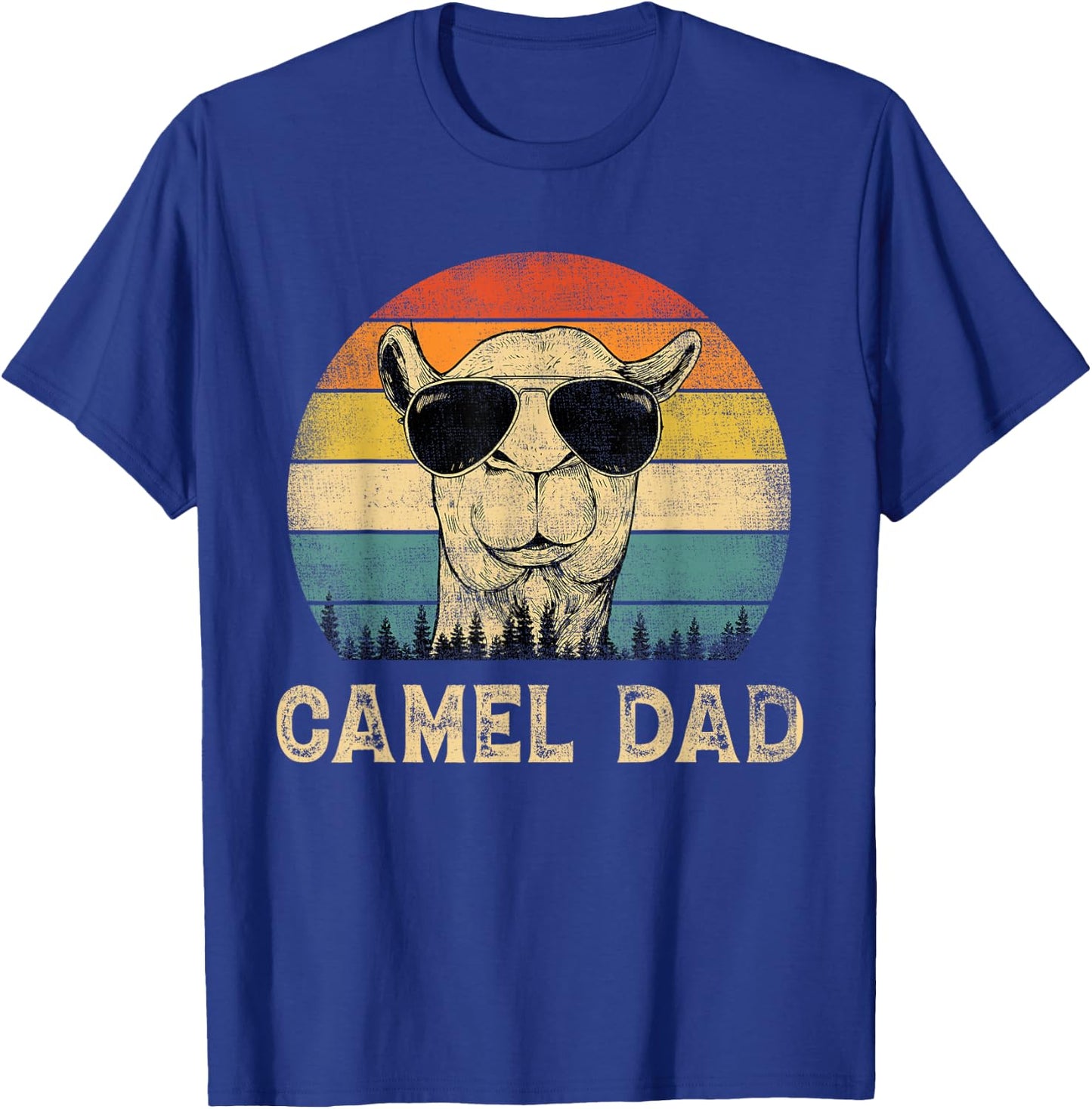 Vintage Camel Dad Camel Lovers Daddy Father's Day T-Shirt - T-Shirt | Royal
