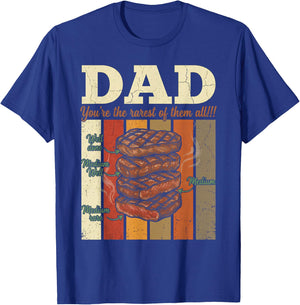 Steak BBQ Dad You're The Rarest of Them All Father's Day T-Shirt - T-Shirt | Royal