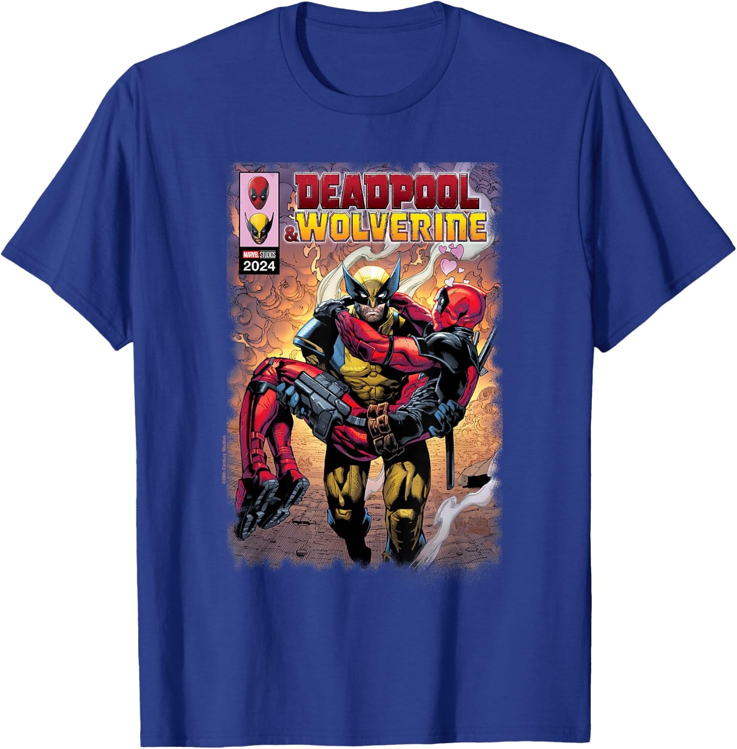 Marvel Deadpool & Wolverine Wolverine Saves Deadpool Comic , black T-Shirt - T-Shirt | Royal