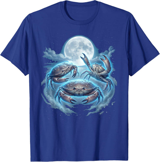 Crab Moon Cosmic Dreamy Graphic T-Shirt - T-Shirt | Royal