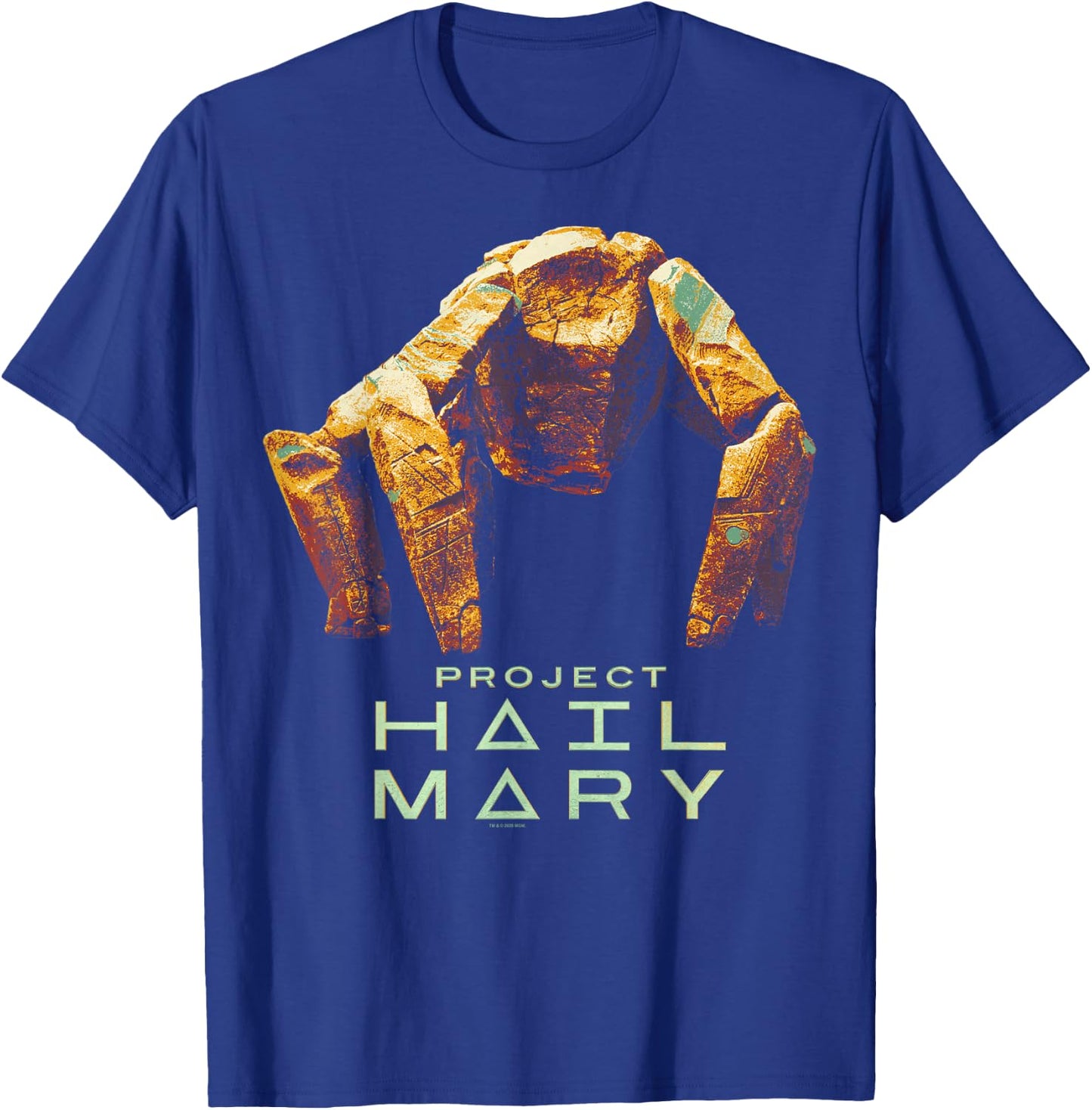 Project Hail Mary Rocky The Alien Distressed Portrait T-Shirt - T-Shirt | Royal