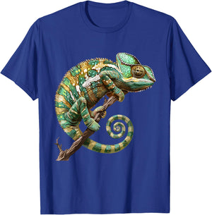 Chameleon, reptiles and Zoo Keeper Design Chameleon graphic, Chameleon , Small, Black T-Shirt - T-Shirt | Royal
