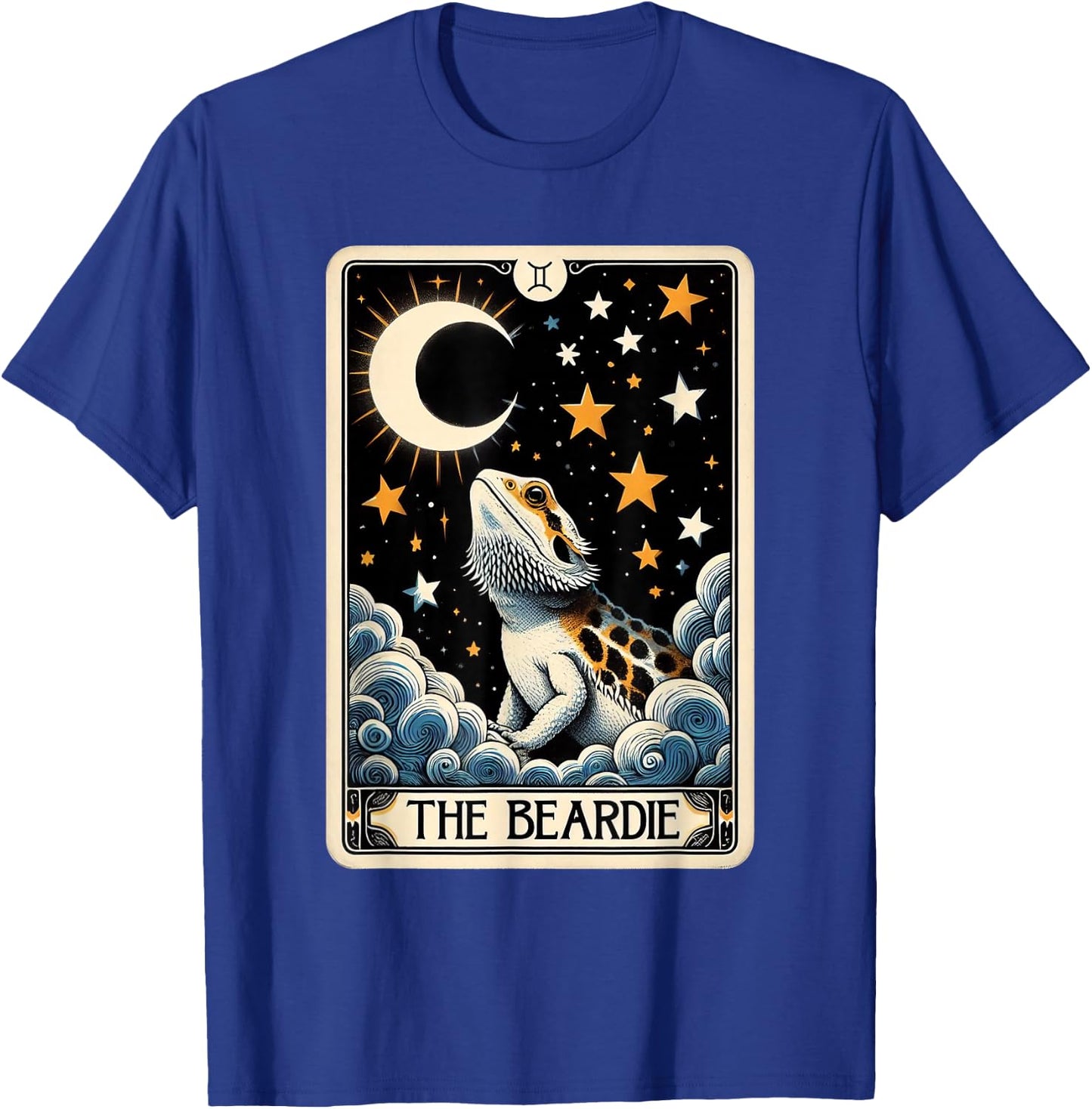 Bearded Dragon Tarot Card Beardie Mom Beardie Dad Men Women T-Shirt - T-Shirt | Royal