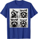 Animal Photobooth Funny Raccoon Rock On Selfie Retro Raccoon T-Shirt - T-Shirt | Royal