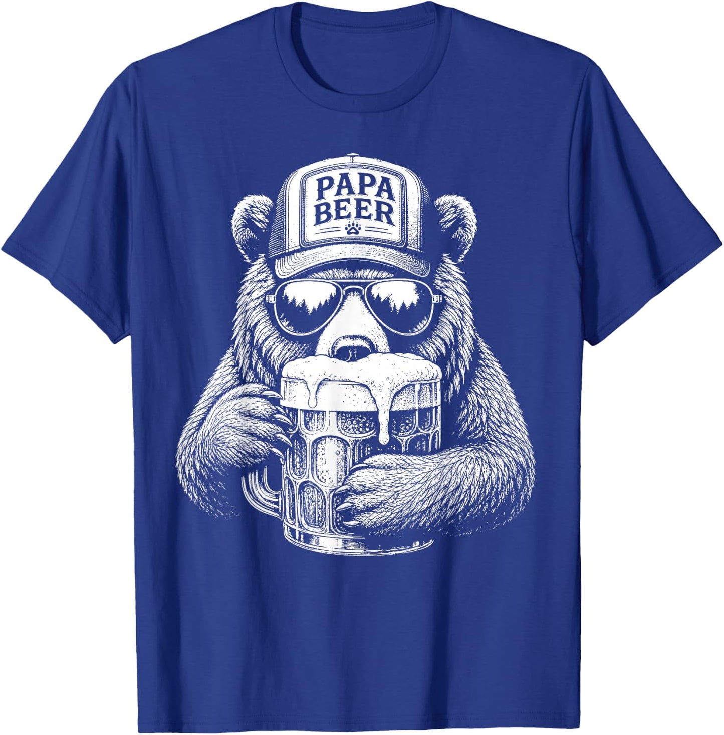 Papa Beer Vatertag Bester Papa Bier lustige Papa Geschenk T-Shirt - T-Shirt | Royal