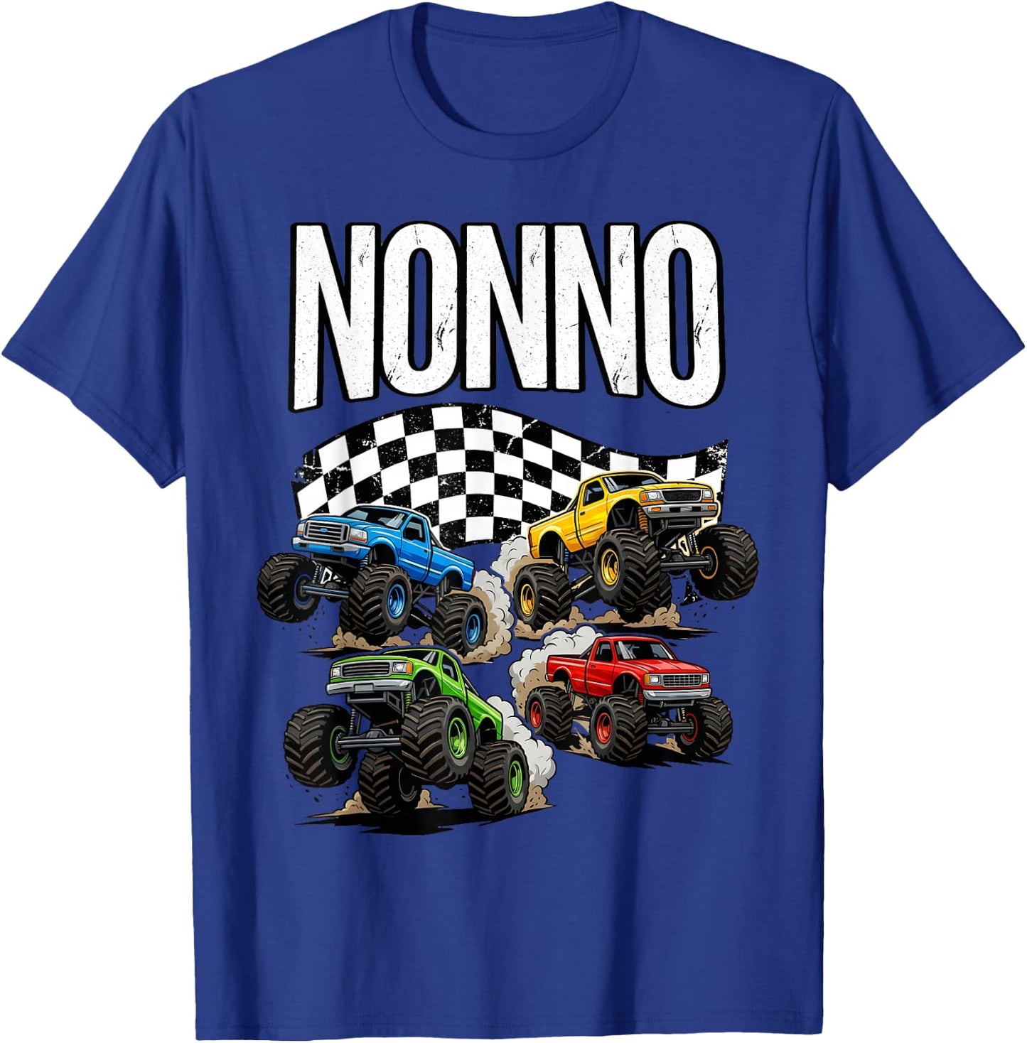 Monster Truck Nonno Grandpa Birthday Family Crew Matching T-Shirt - T-Shirt | Royal