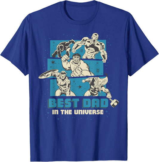 Marvel Avengers Father's Day Best Dad in The Universe T-Shirt - T-Shirt | Royal