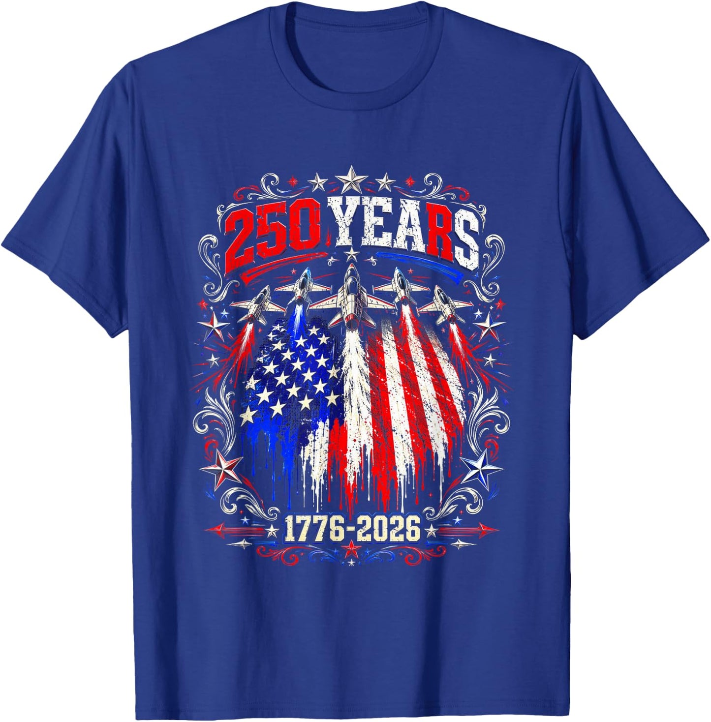 250 Anniversary USA Flag T-Shirt - T-Shirt | Royal