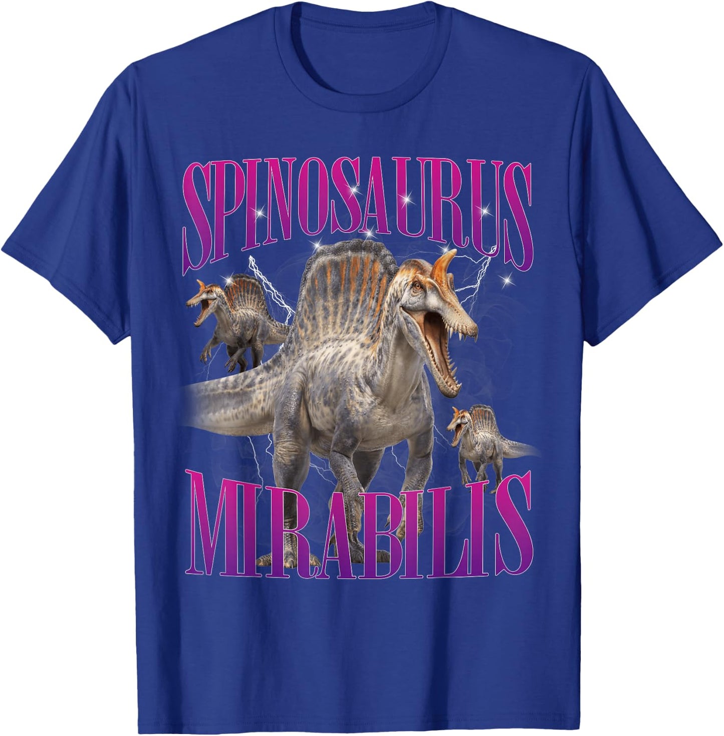 Spinosaurus Mirabilis Dinosaur Prehistoric Creature T-Shirt - T-Shirt | Royal