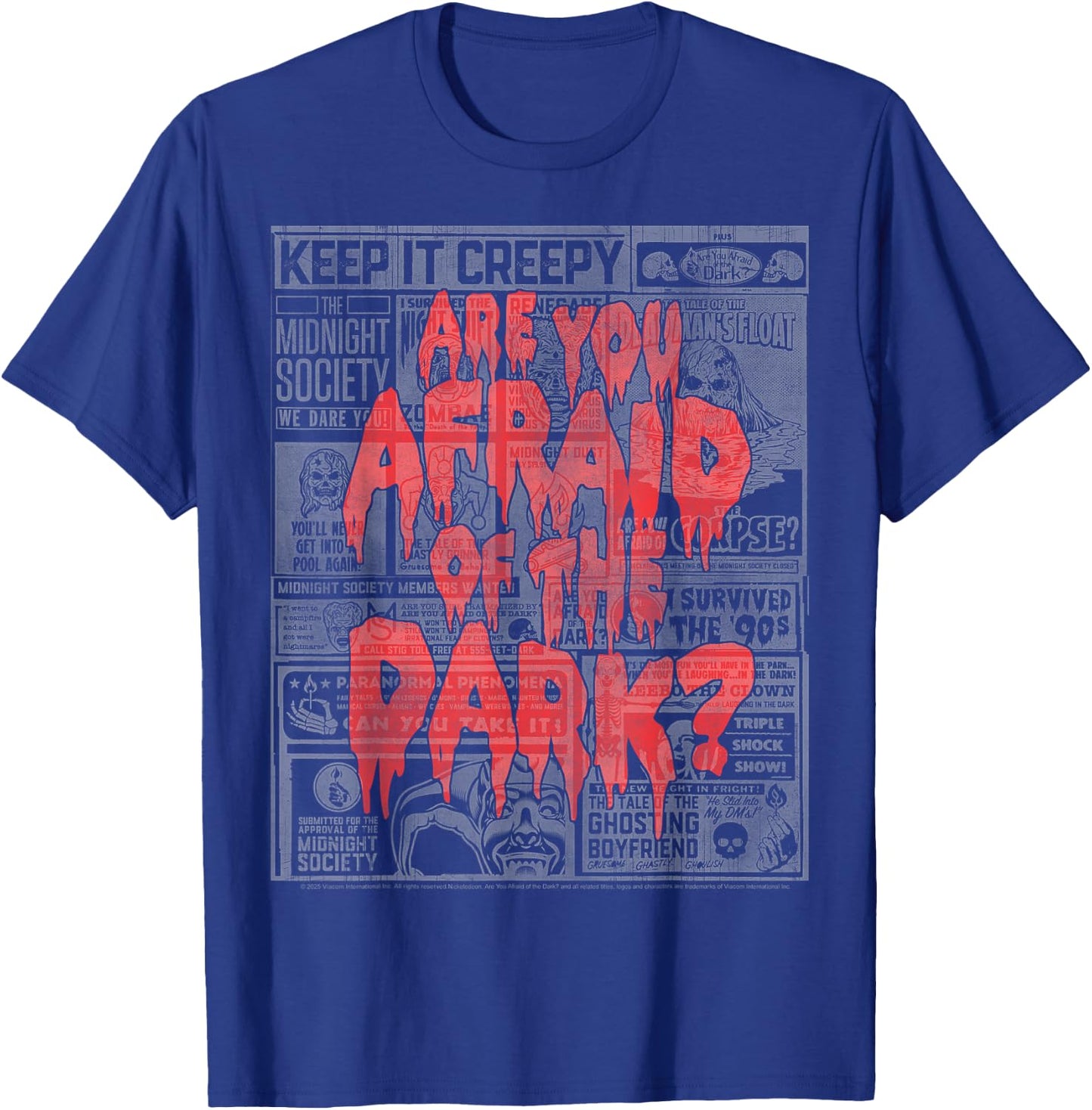 Midnight Society Collage - Are you Afraid of the Dark? T-Shirt - T-Shirt | Royal