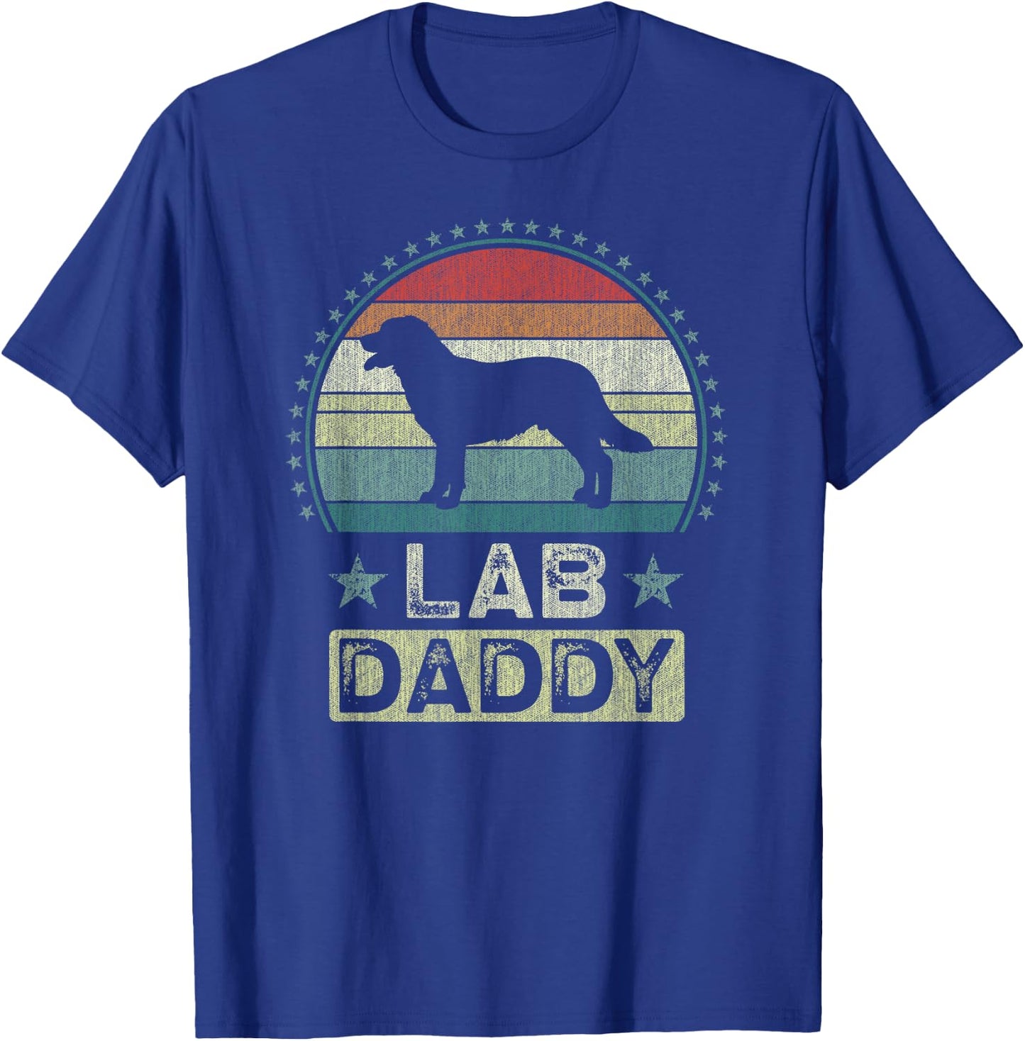 Lab Daddy, Father's Day, Labrador Retriever Father T-Shirt - T-Shirt | Royal