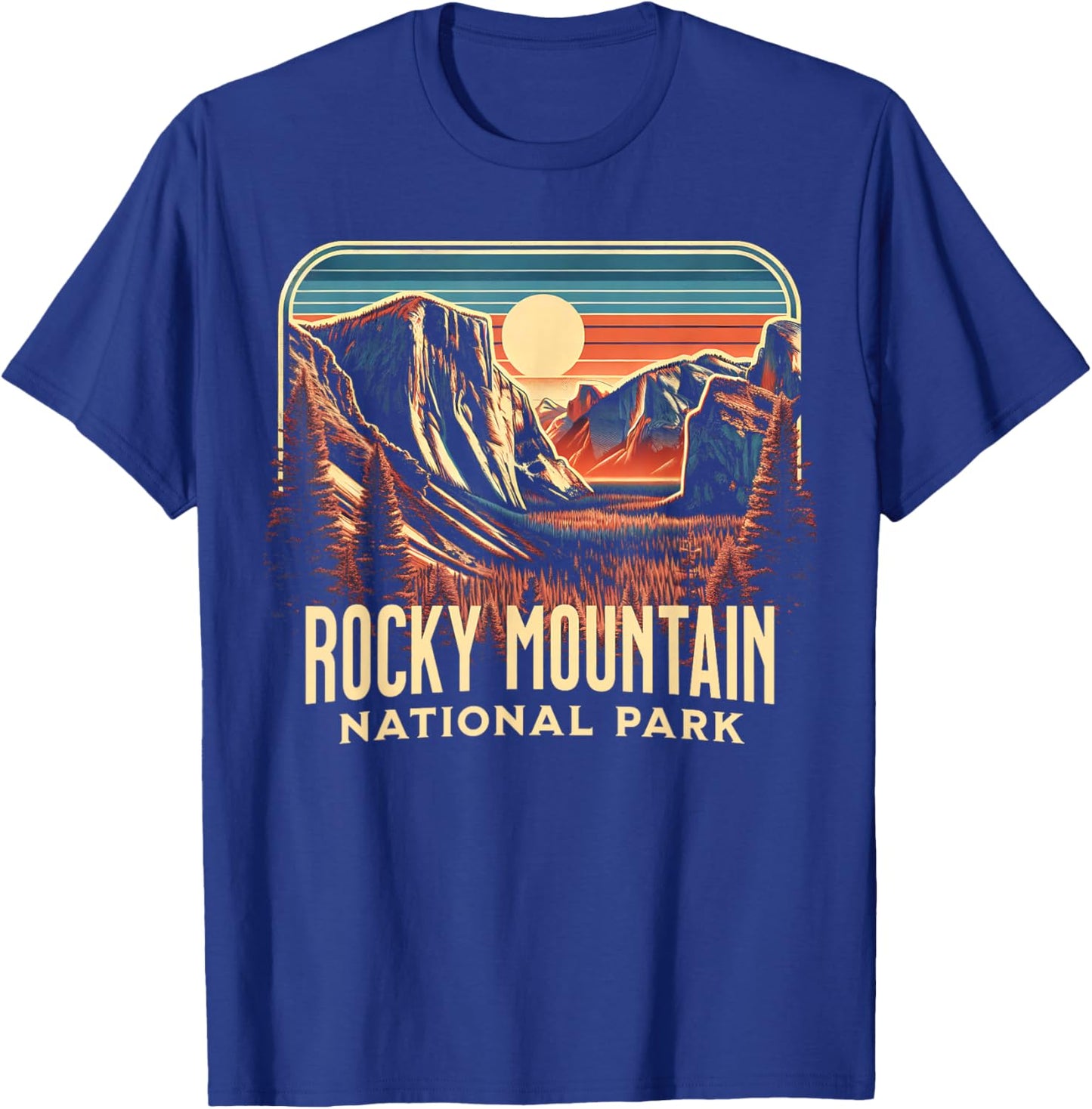 Rocky Mountain National Park , Small, Blue T-Shirt - T-Shirt | Royal