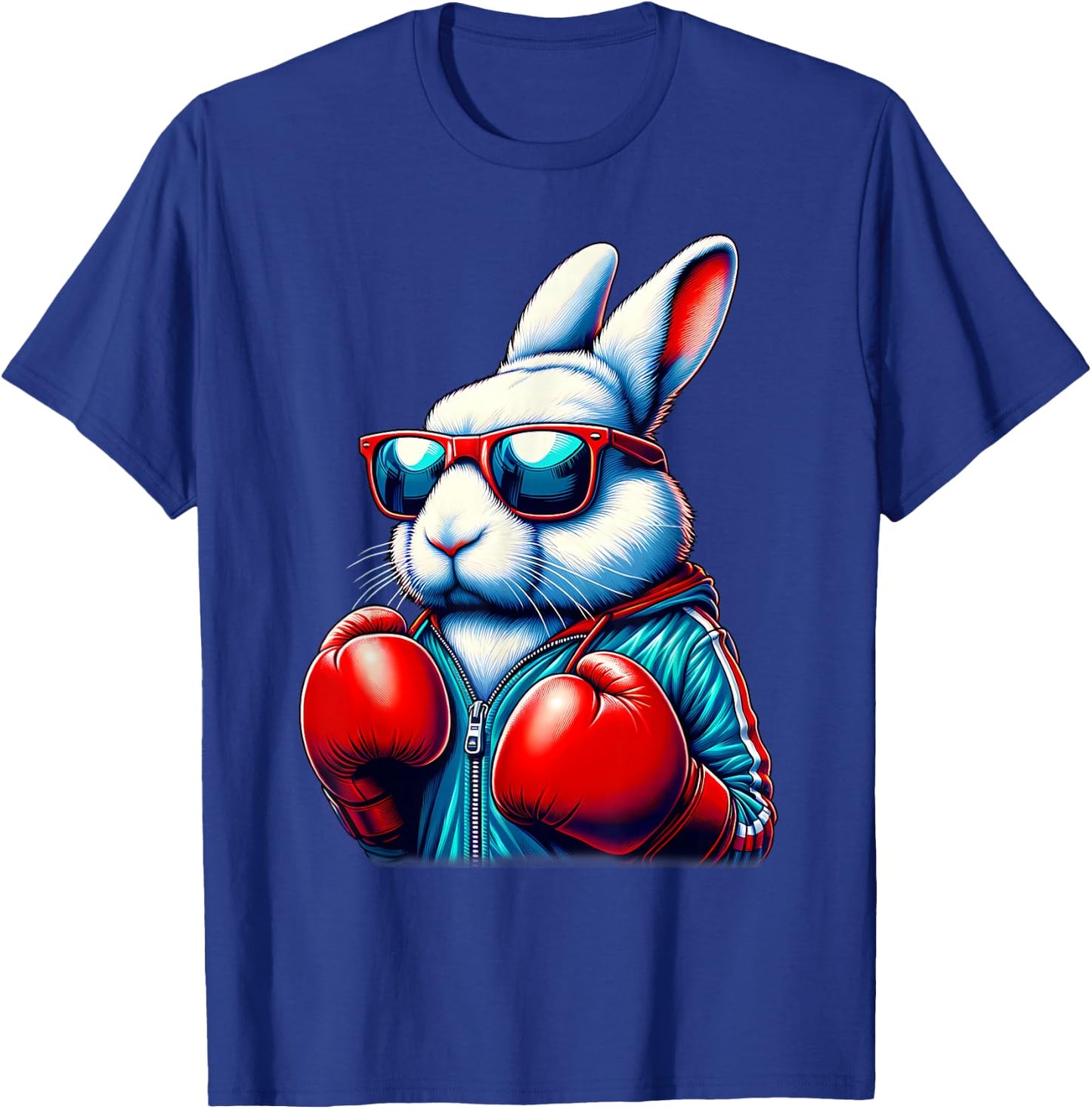 Happy Easter Bunny Boxing Rabbit Men Women Kid T-Shirt - T-Shirt | Royal