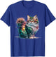 Cat Men Women Colourful Watercolour Cat T-Shirt - T-Shirt | Royal