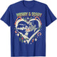 Merry & Scary Frankie & Liz Christmas T-Shirt - T-Shirt | Royal