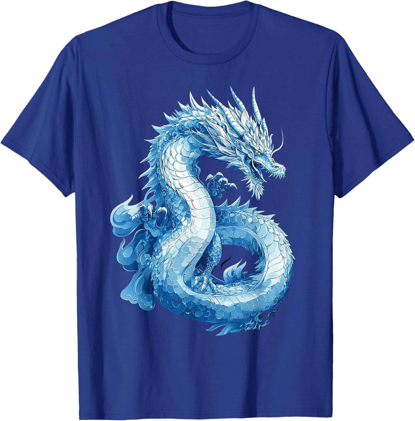 Ice Dragon Graphic Mythical Illustration Ice Dragon T-Shirt - T-Shirt | Royal