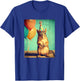 Squirrel Retro Art Print Birthday Party Balloons & Party Hat T-Shirt - T-Shirt | Royal