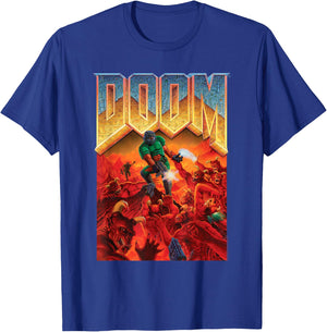 Ripple Junction x DOOM 1993 Video Game Cover Art , black T-Shirt - T-Shirt | Royal