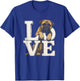 Bullmastiff Love Artwork Design T-Shirt - T-Shirt | Royal