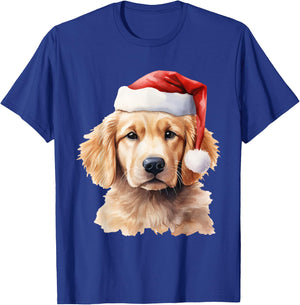 Golden Retriever Christmas Winter Dog T-Shirt - T-Shirt | Royal
