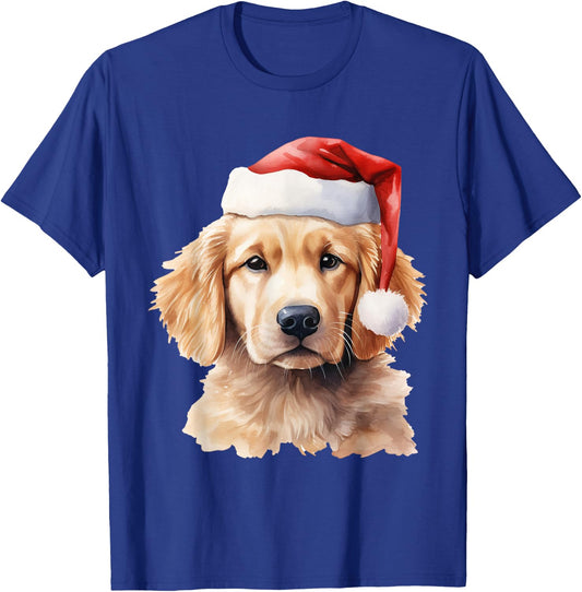 Golden Retriever Christmas Winter Dog T-Shirt - T-Shirt | Royal