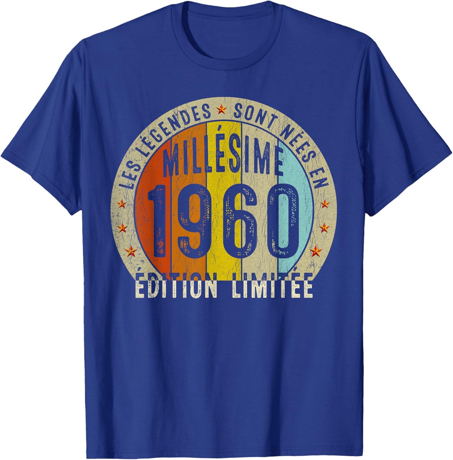Vintage 1960 65 Years Man 65 Years Birthday Man Humour T-Shirt - T-Shirt | Royal