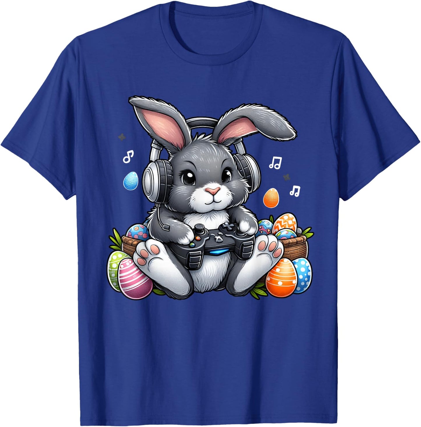 Video Games Easter Day Bunny Rabbit Gaming Men Women Kids T-Shirt - T-Shirt | Royal