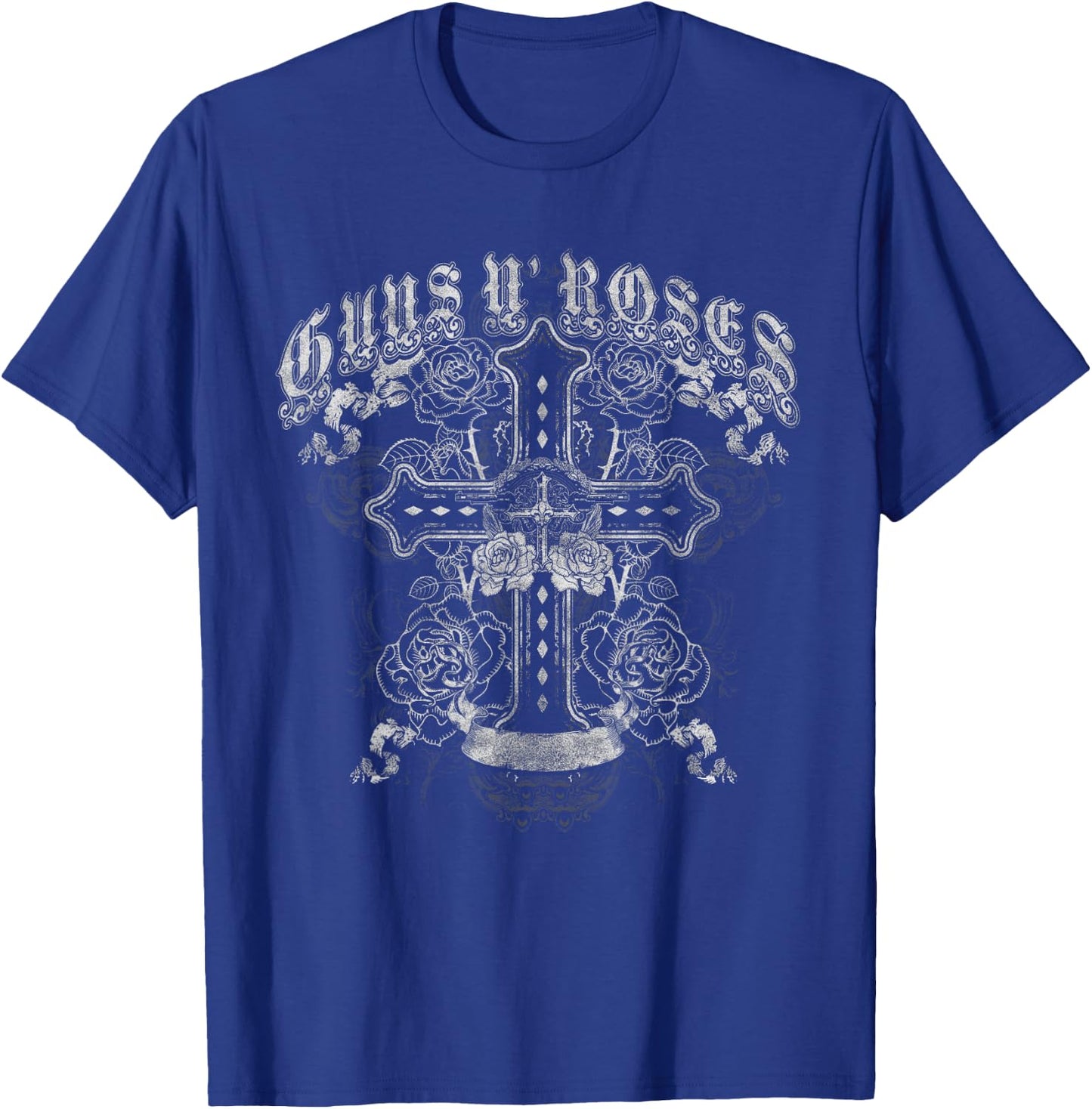 Guns N' Roses Official Vintage Cross White , black T-Shirt - T-Shirt | Royal