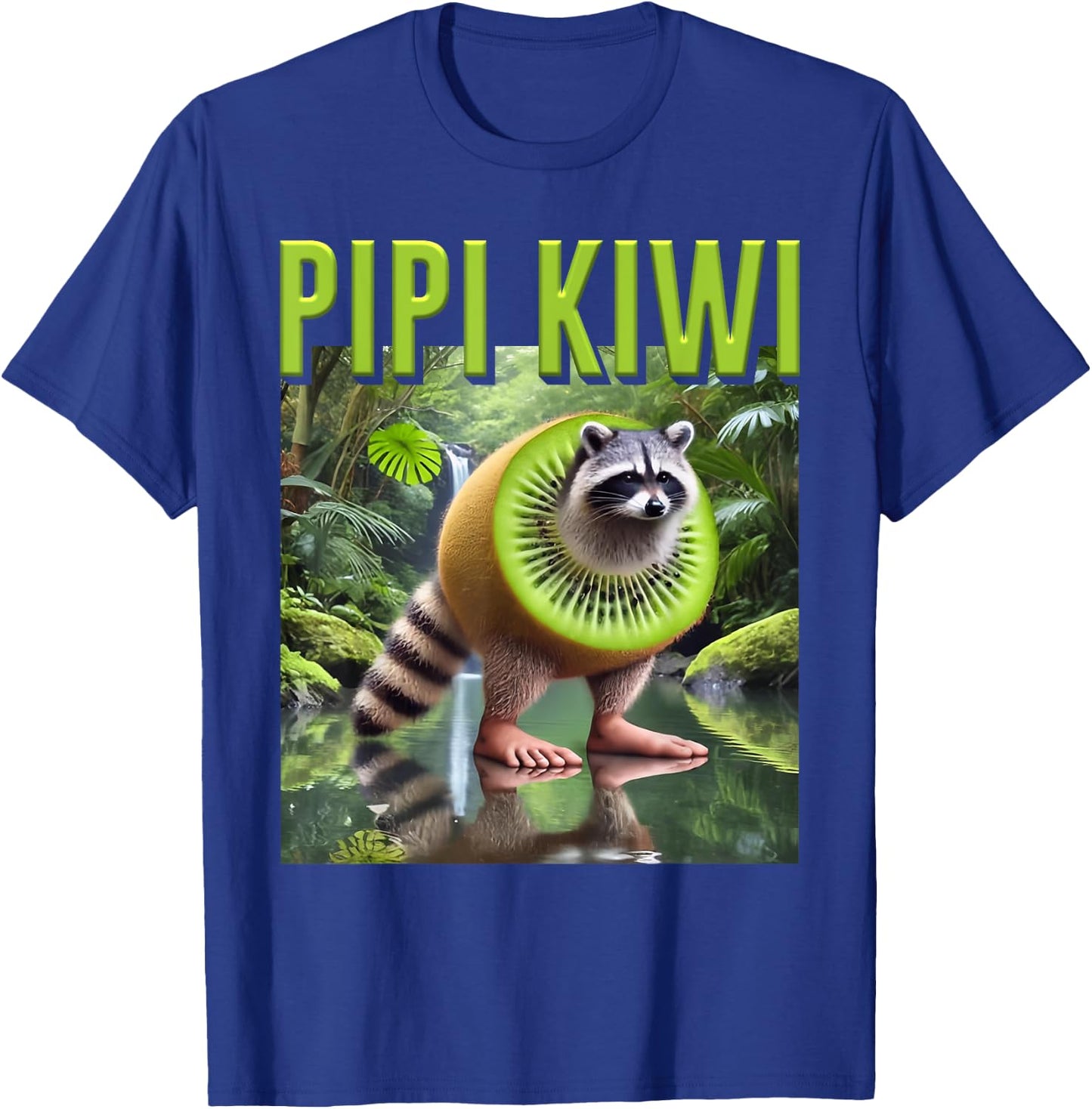 Pipi Kiwi Raccoon AI Monster Italian Brainrot Boy Meme Joke T-Shirt - T-Shirt | Royal