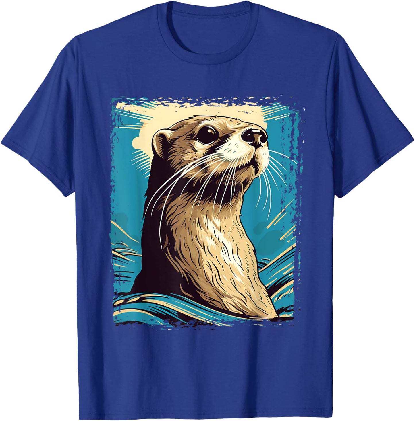 River Otter t shirt for boys & girls Cute Otter Animal Funny T-Shirt - T-Shirt | Royal