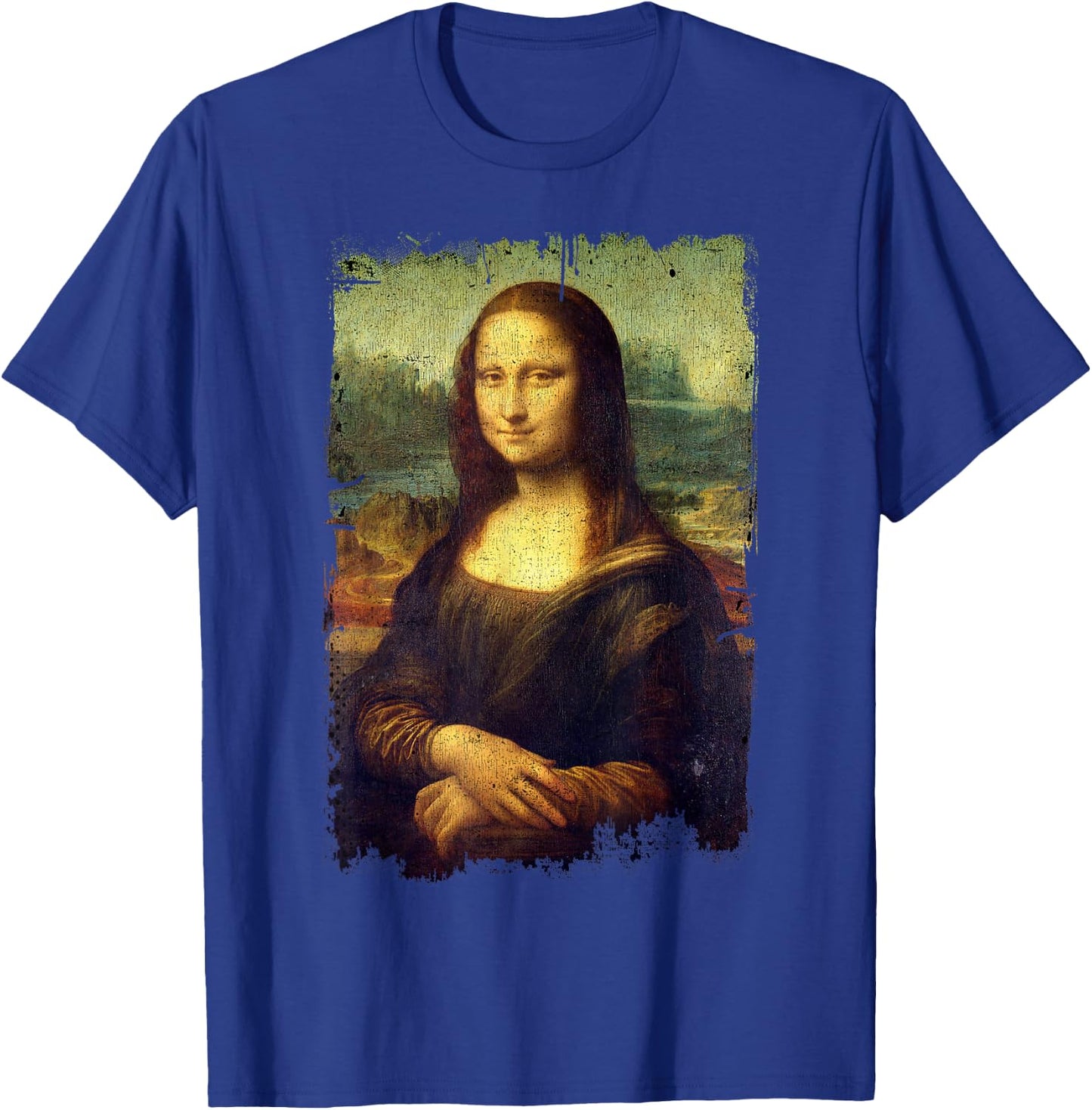 Mona Lisa by Leonardo da Vinci Famous Painting , black T-Shirt - T-Shirt | Royal