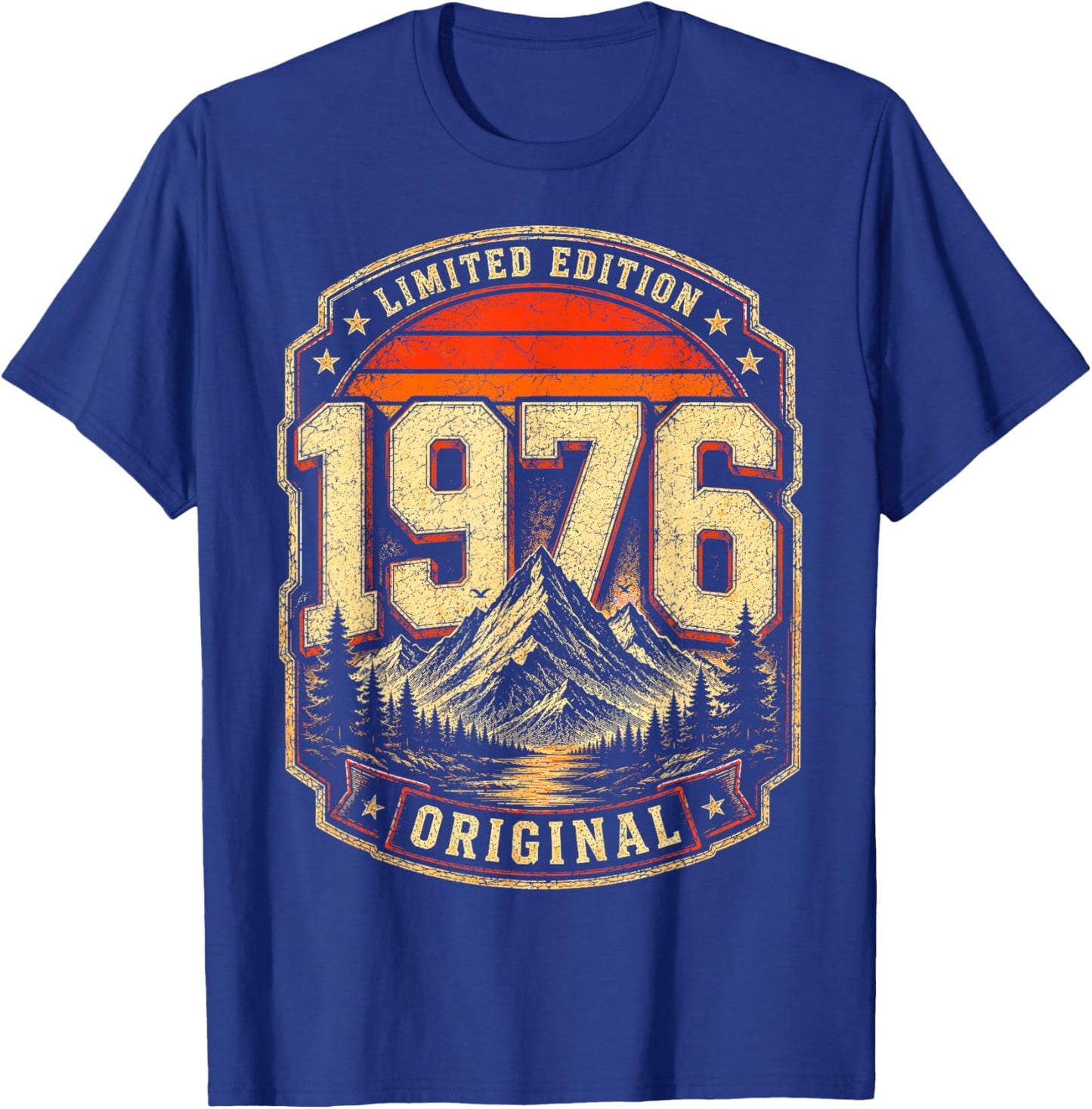 50e Anniversaire Homme Femme 50 Ans 1976 décoration Cadeau Amusant T-Shirt - T-Shirt | Royal